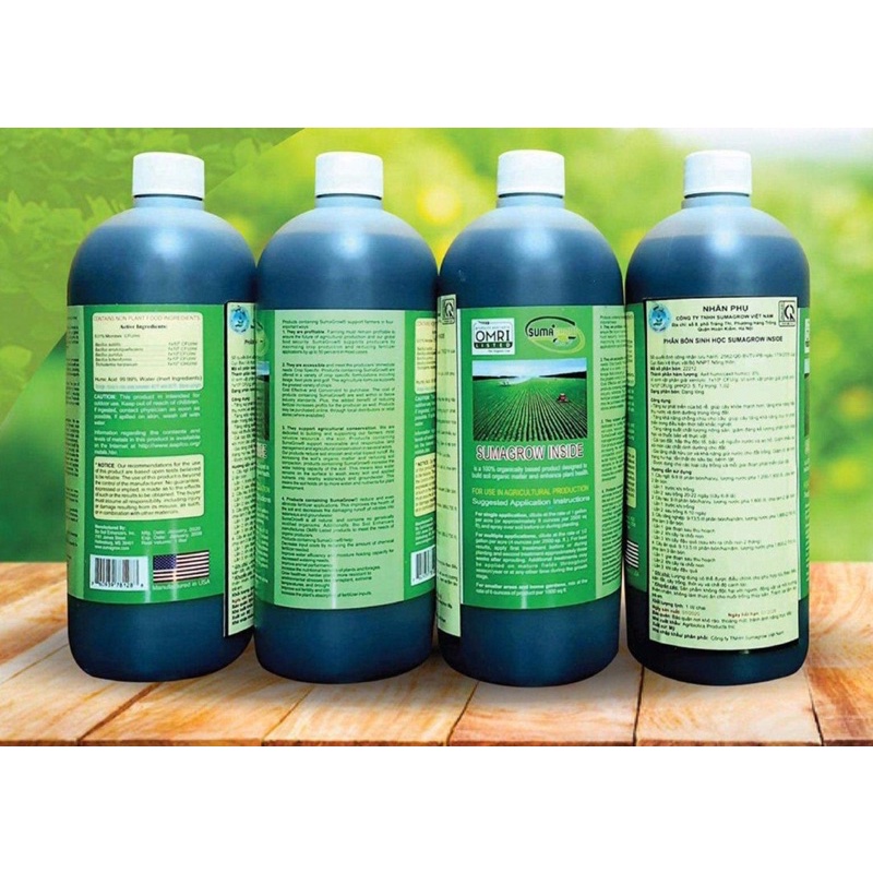 Phân bón hữu cơ SUMAGROW nhập khẩu nguyên chai từ Mỹ