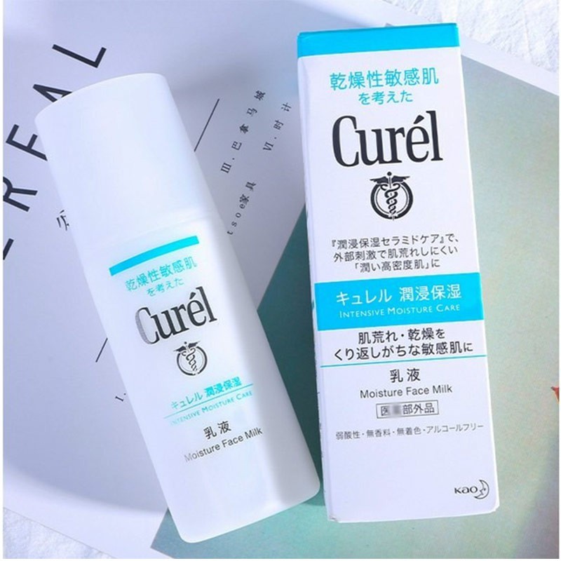 Bộ Đôi Curél Sữa Dưỡng Intensive Moisture Care Moisture Face Milk+Xịt Khoáng Cấp Ẩm Chuyên Sâu Deep Moisture Spray