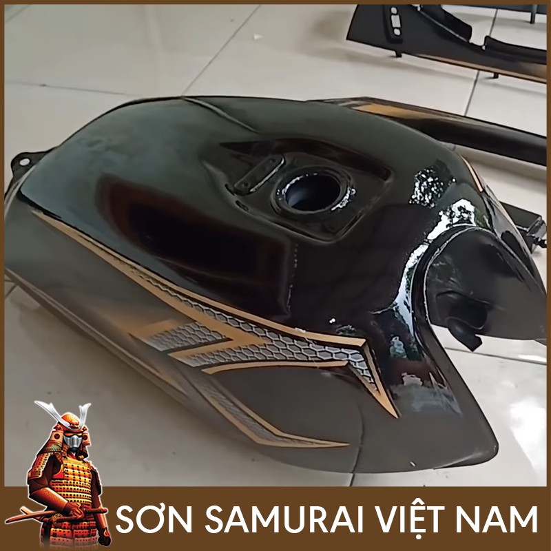 Combo sơn samurai màu đen kim loại K159 - Sơn samurai