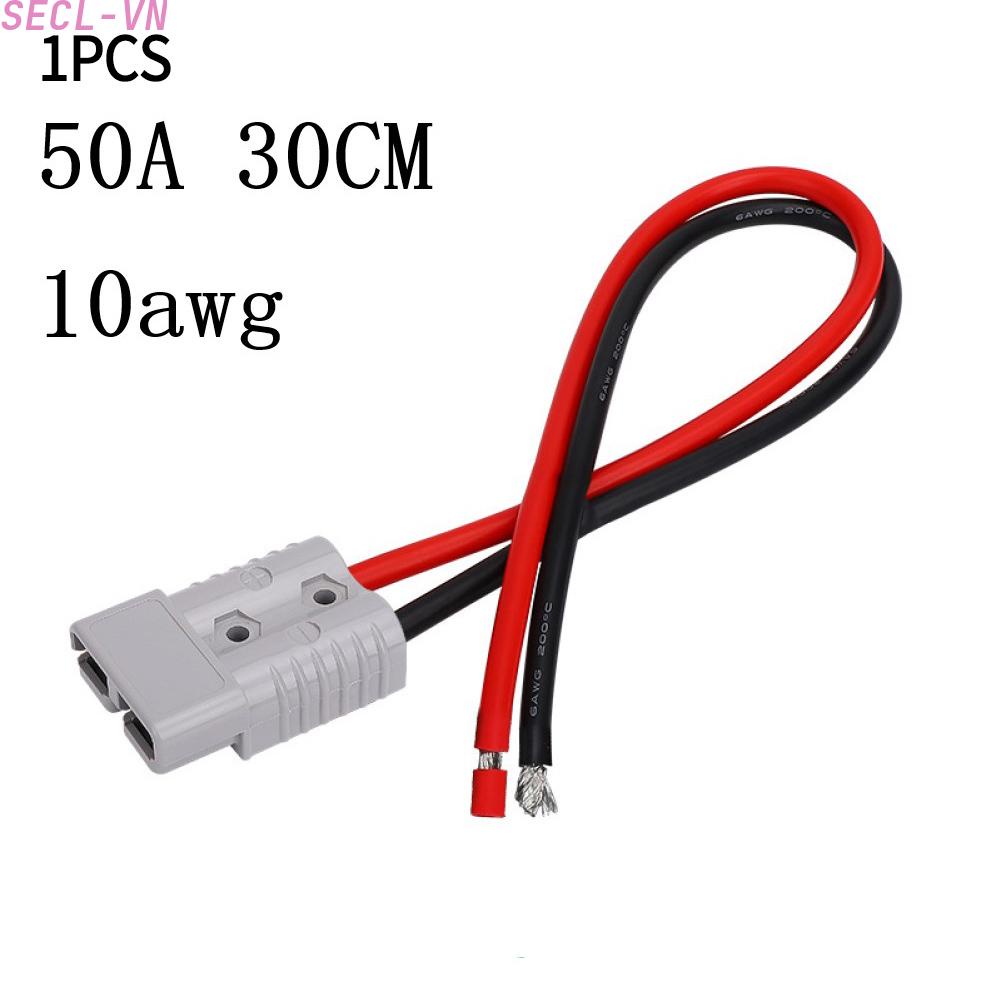 Plug 50A Battery Connector Copper Line Length 30cm For Anderson Forklift