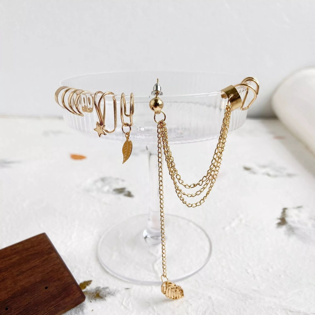 Set 5 / 7 Khuyên Tai Cá Tính Cho Nữ