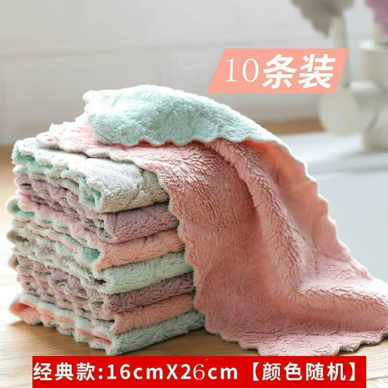 Combo 10 khăn lau đa năng 2 mặt siêu thấm