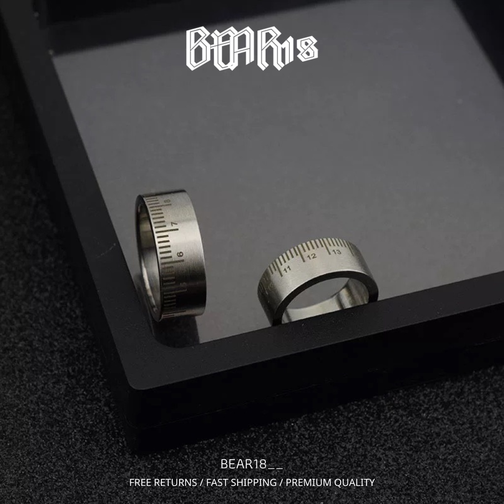 Nhẫn nam trơn bảng to khắc số đẹp chất, chất liệu thép titan không gỉ 100% unisex phù hợp cho nam và nữ BEAR18 - N106