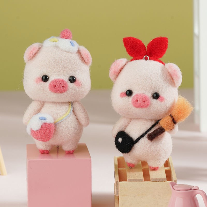Len Chọc Handmade, Bộ Kit Len Chọc Heo Mũm Mĩm