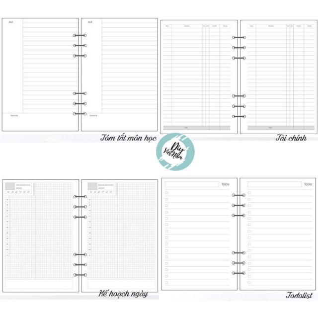 GIẤY A5 REFILL CHO PLANNER