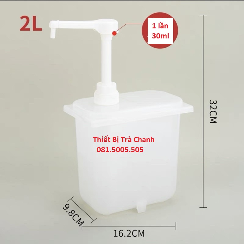 [Giá sỉ] Bình bơm đựng xịt siro đường cao cấp 1.000ml,2.000ml có vòi pump định lượng 30ml(đã kèm cả vòi bơm)