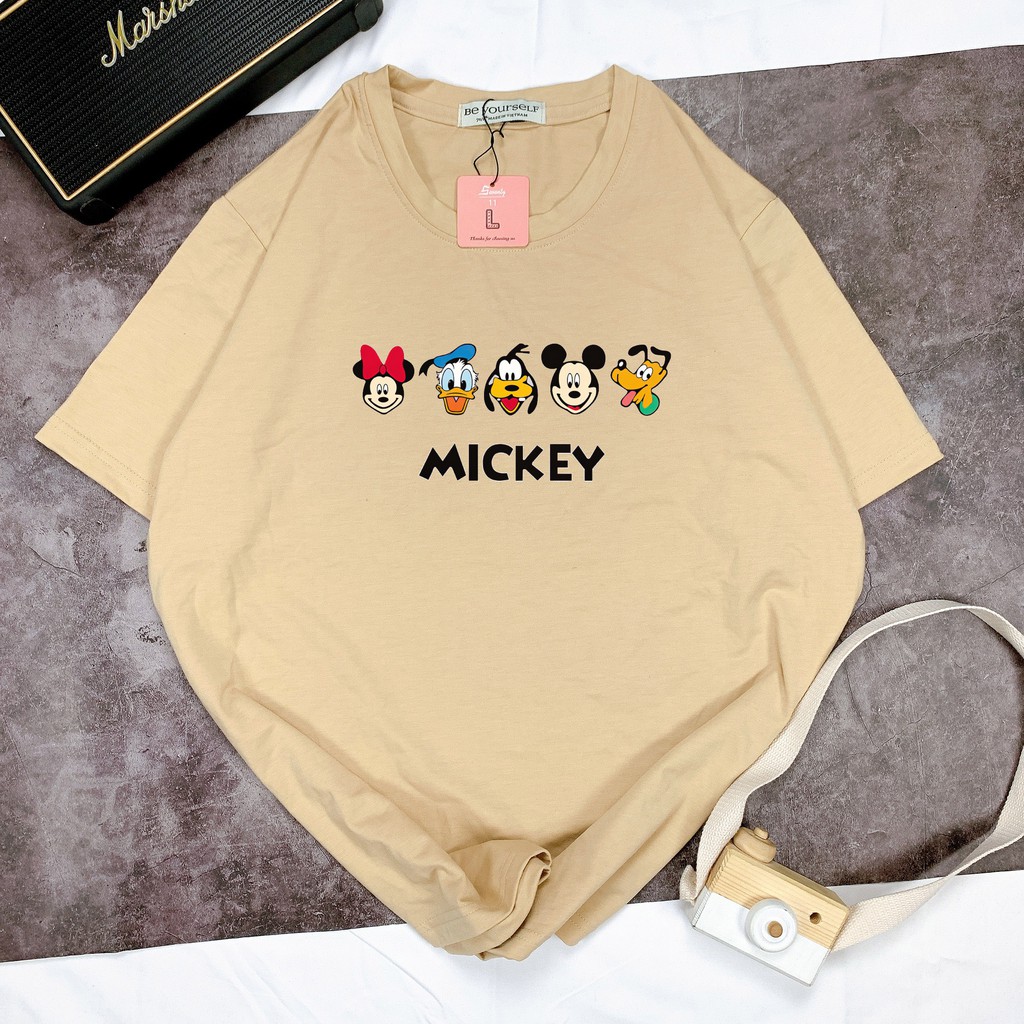 Áo thun unisex Be Yourself size M L XL - MICKEY 5 đầu