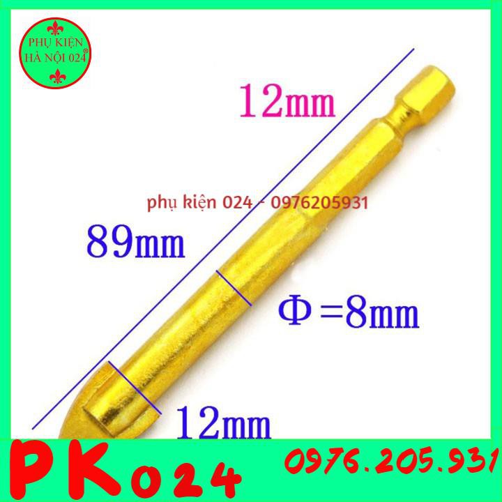 Bộ 7 Mũi Khoan Tam Giác Mạ Titan Khoan Tường - Thủy Tinh - Bê Tông Đa Chức Năng từ 3-12mm