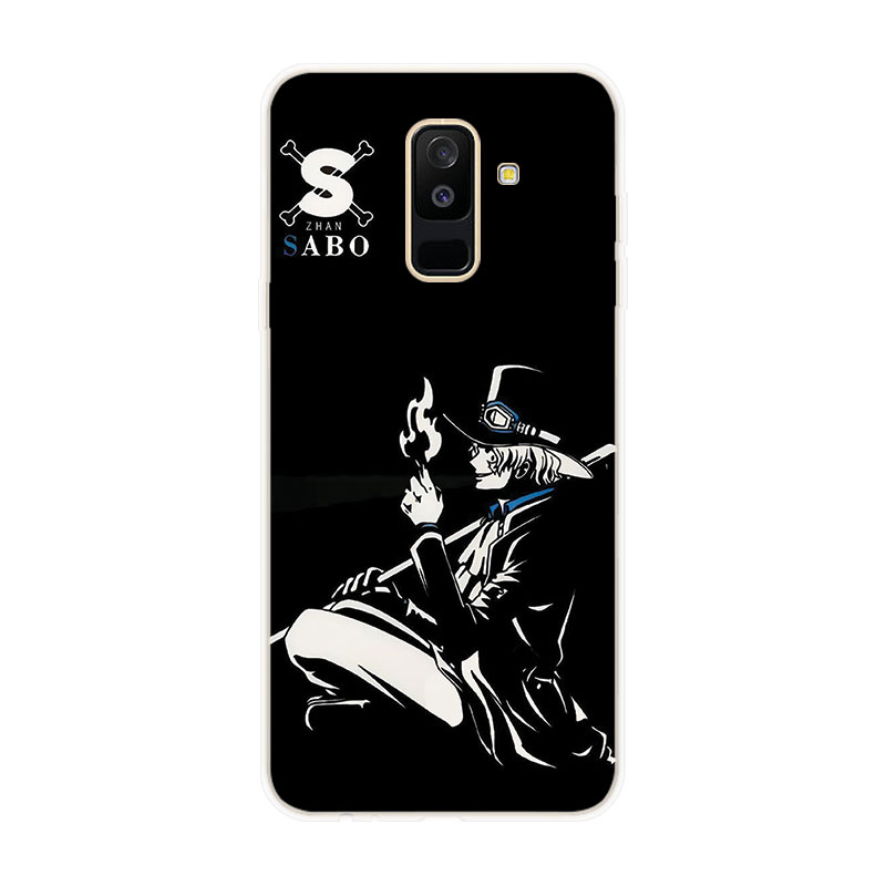 Ốp Lưng Samsung Galaxy A6 A6+ Plus A7 A8 A8+ Plus A9 2018 TPU mềm Case One Piece Black