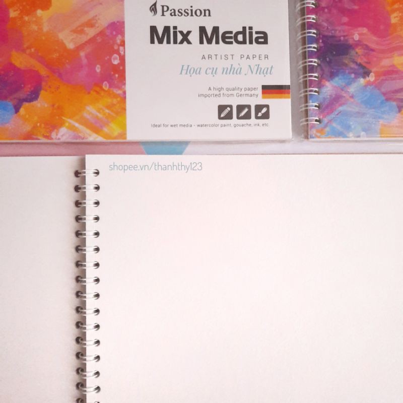 Sổ vẽ màu nước Passion MIX MEDIA 300gsm