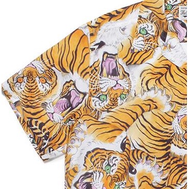 Áo Sơ Mi Tay Ngắn In Hình Hổ WACKO MARIA Plus Size Cho Nam Và Nữ