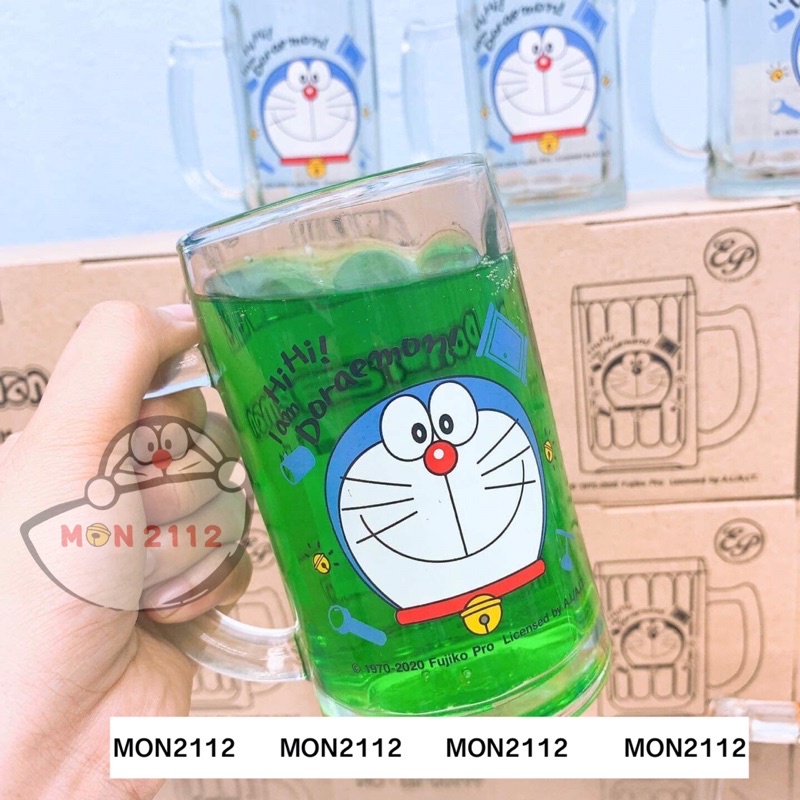 Cốc ly thuỷ tinh Doraemon Doremon Thái