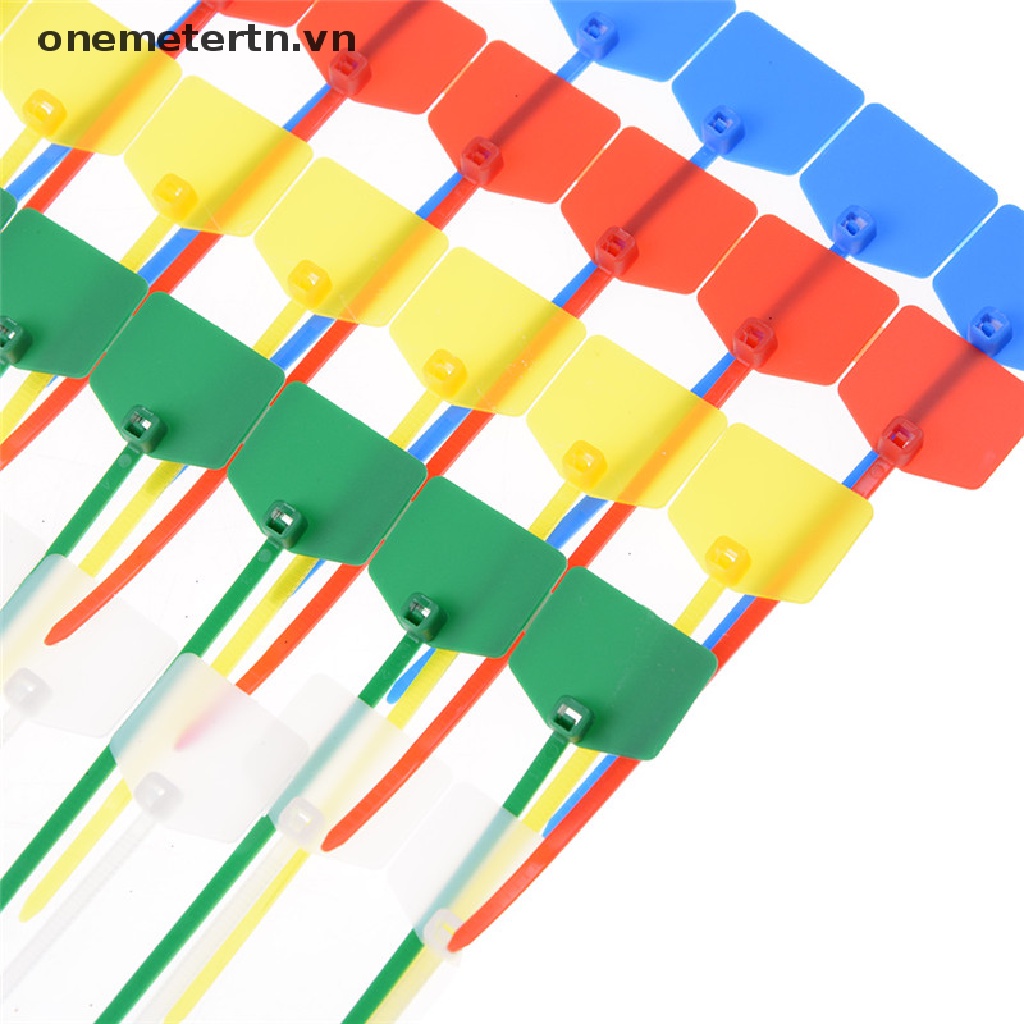 Onemetertn Set 100 Dây Rút Nylon Đánh Dấu Dây Cáp Mạng Nhiều Màu Sắc Tự Khóa