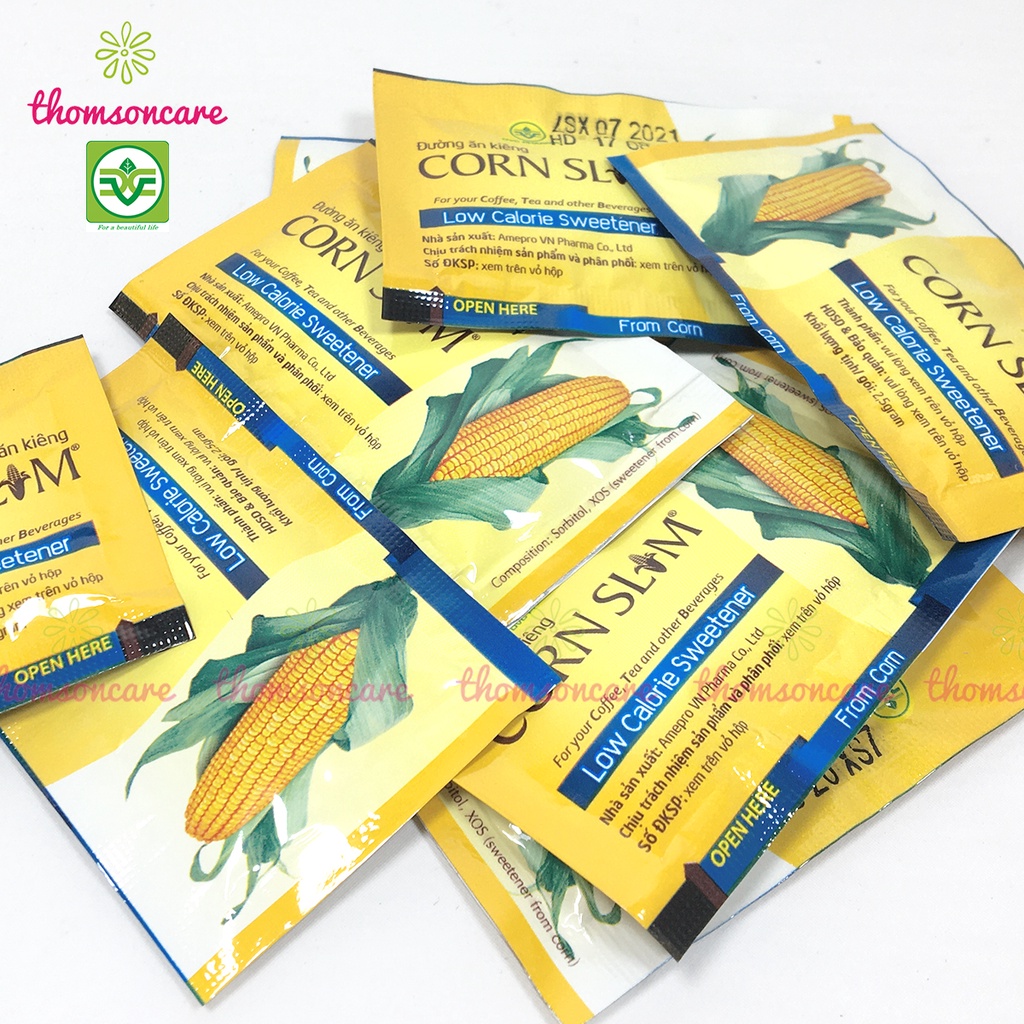 Đường ăn kiêng Cornslim làm từ đường bắp Corn Slim, từ ngô, thấp calo cho người tiểu đường, giảm cân