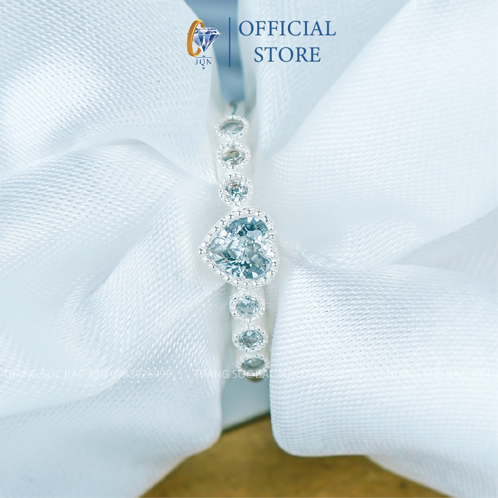 Nhẫn Bạc Nữ JQN Nhẫn Đính Đá Nhỏ Trái Tim N31