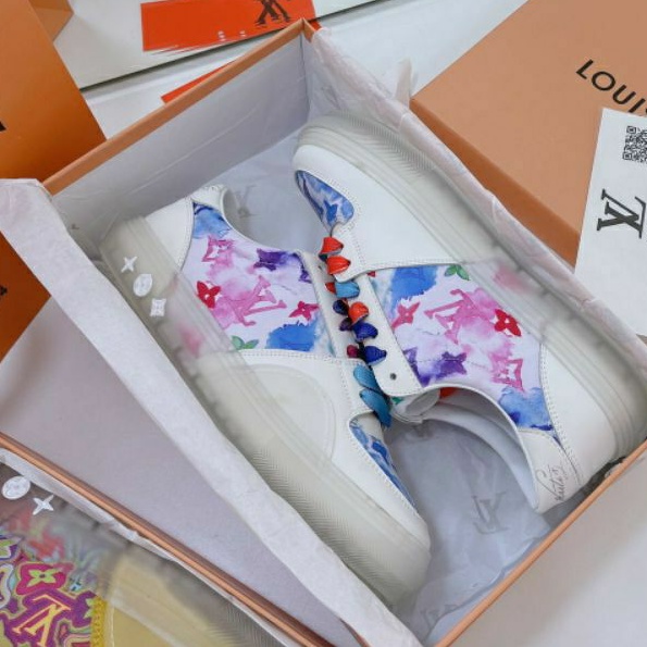 Giày thể thao LV đế trong màu loang mẫu mới