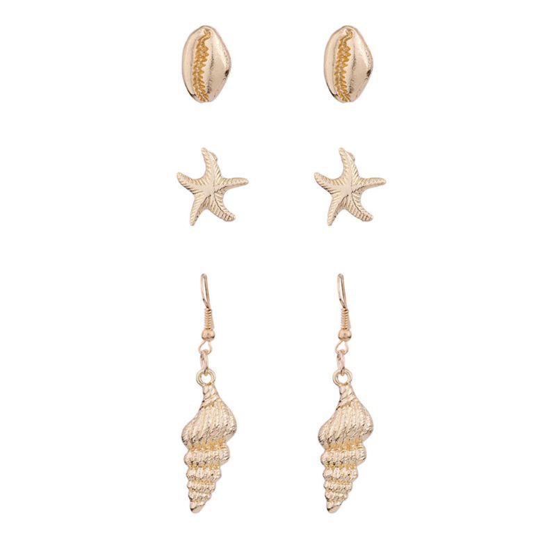 Bộ 3 Đôi Khuyên Tai Nữ Phong Cách Boho Xinh Xắn