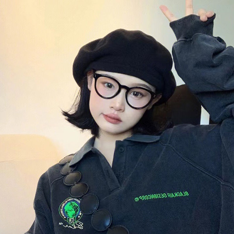 Mũ Beret Màu Trơn Phong Cách Vintage Nhật Hàn Xinh Xắn Cho Nữ
