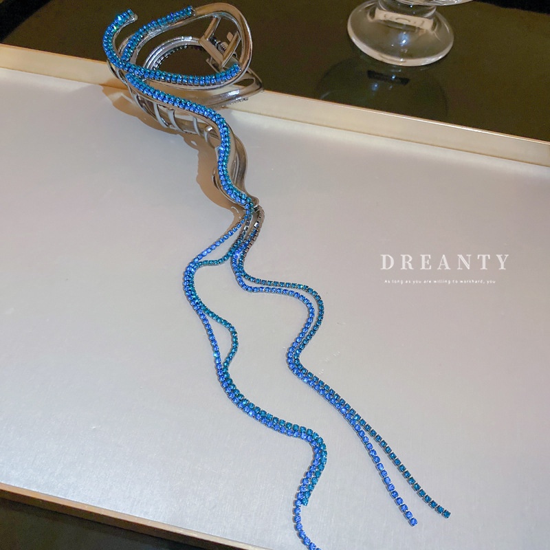 Kẹp Tóc Tua Rua Hình Cá Mập Đính Kim Cương Giả Thời Trang Cho Nữ