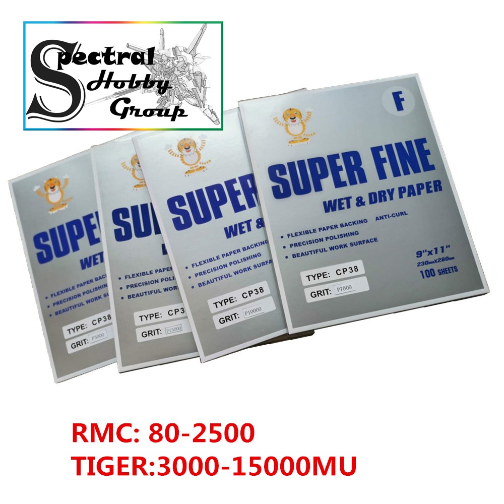 Giấy chà nhám siêu mịn 2500-15000 con hổ Tiger RMC Abrasive paper dry wet Superior Quality