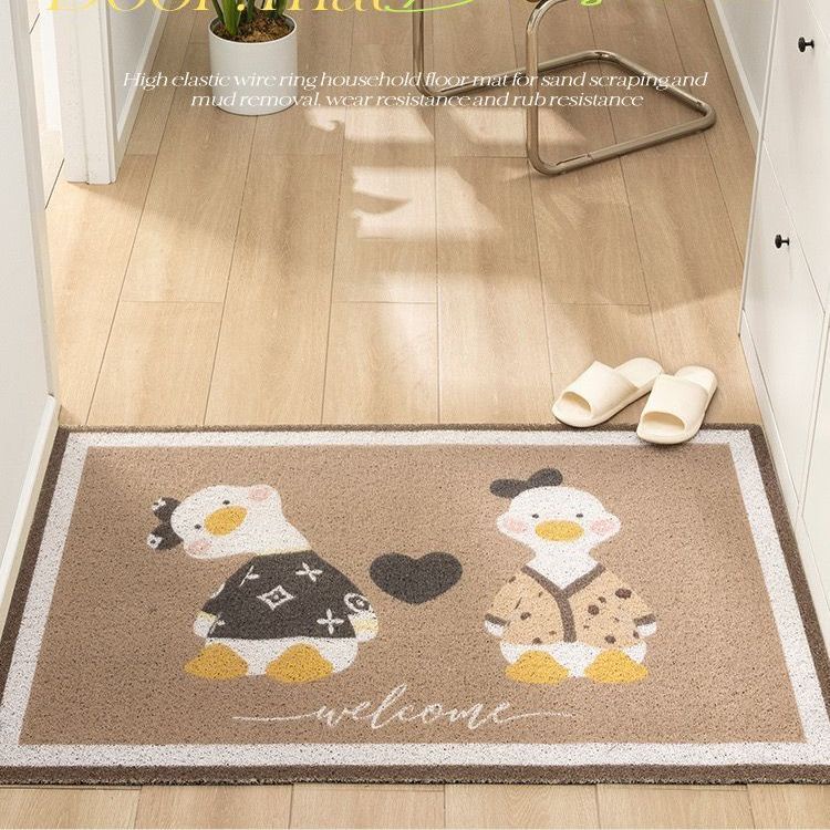 Thảm Lót Sàn Bằng PVC Chống Bụi Bẩn In Hoạt Hình Dễ Thương