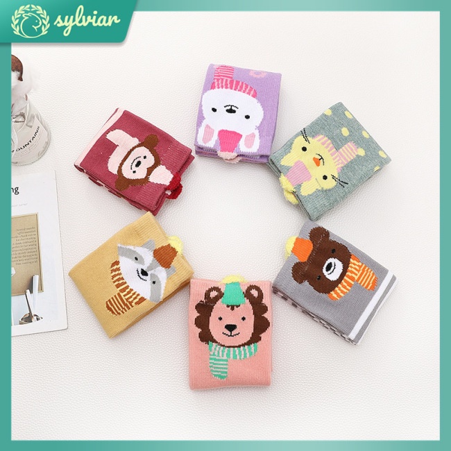 Vớ Cotton Mềm Thoáng Khí In Họa Tiết Hoạt Hình Cho Bé Gái