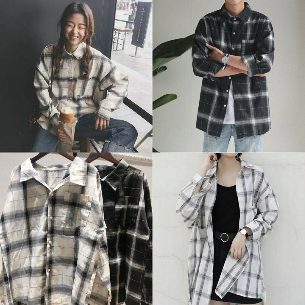 [Mã FAMAYWA giảm 10K đơn 50K] ÁO SOMI CARO DÁNG RỘNG FLANEL UNISEX NAM NỮ