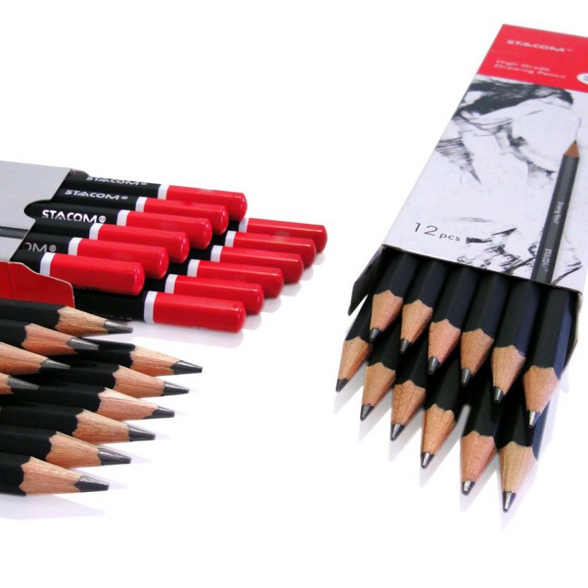 [ TÂM TÂM ]-Bút chì cao cấp Stacom PC101 size HB2B/3B/4B/5B/6B