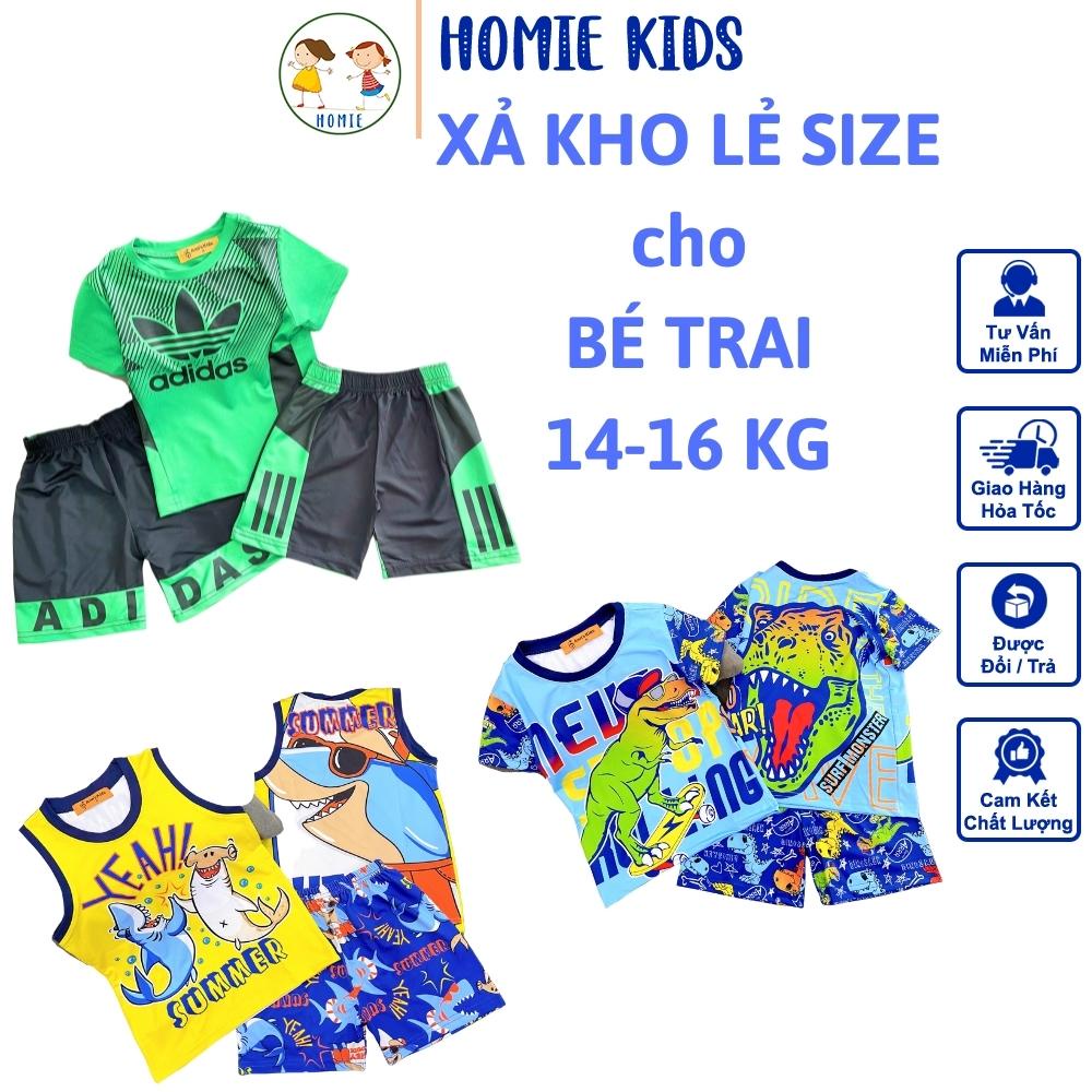 [XẢ KHO] Bộ Đồ Bé Trai 14-16 Kg Set Quần Áo Thời Trang Trẻ Em Cho Bé In Hoạt Hình Hot Trend Homie Kids TRSZ05