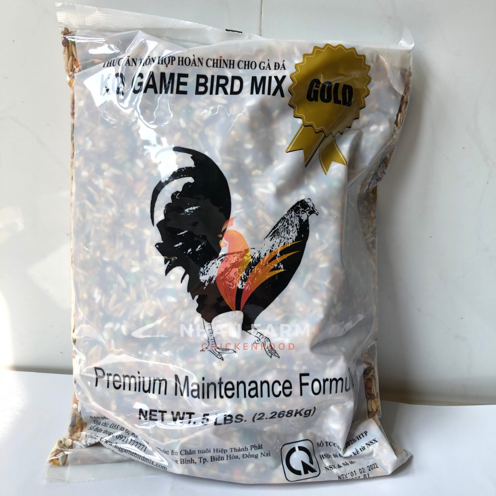 Thức ăn gà đá, Ngũ cốc cho gà đá KQ Game Bird Mix Gold gói 2KG