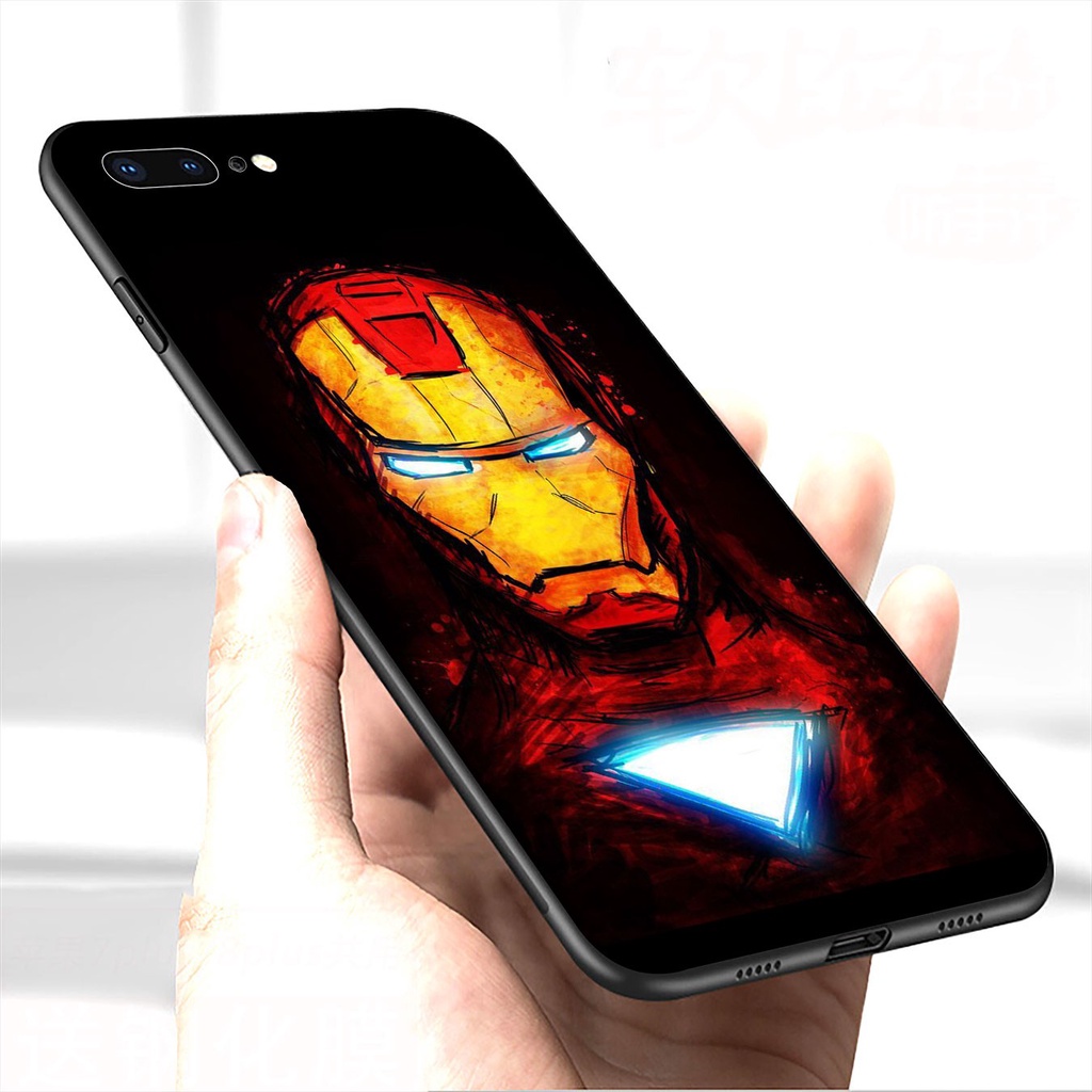 Ốp điện thoại silicone mềm hình Avengers Marvel Iron Man bảo vệ cho iPhone 11 Pro XR X XS Max 7 8 6 6s Plus