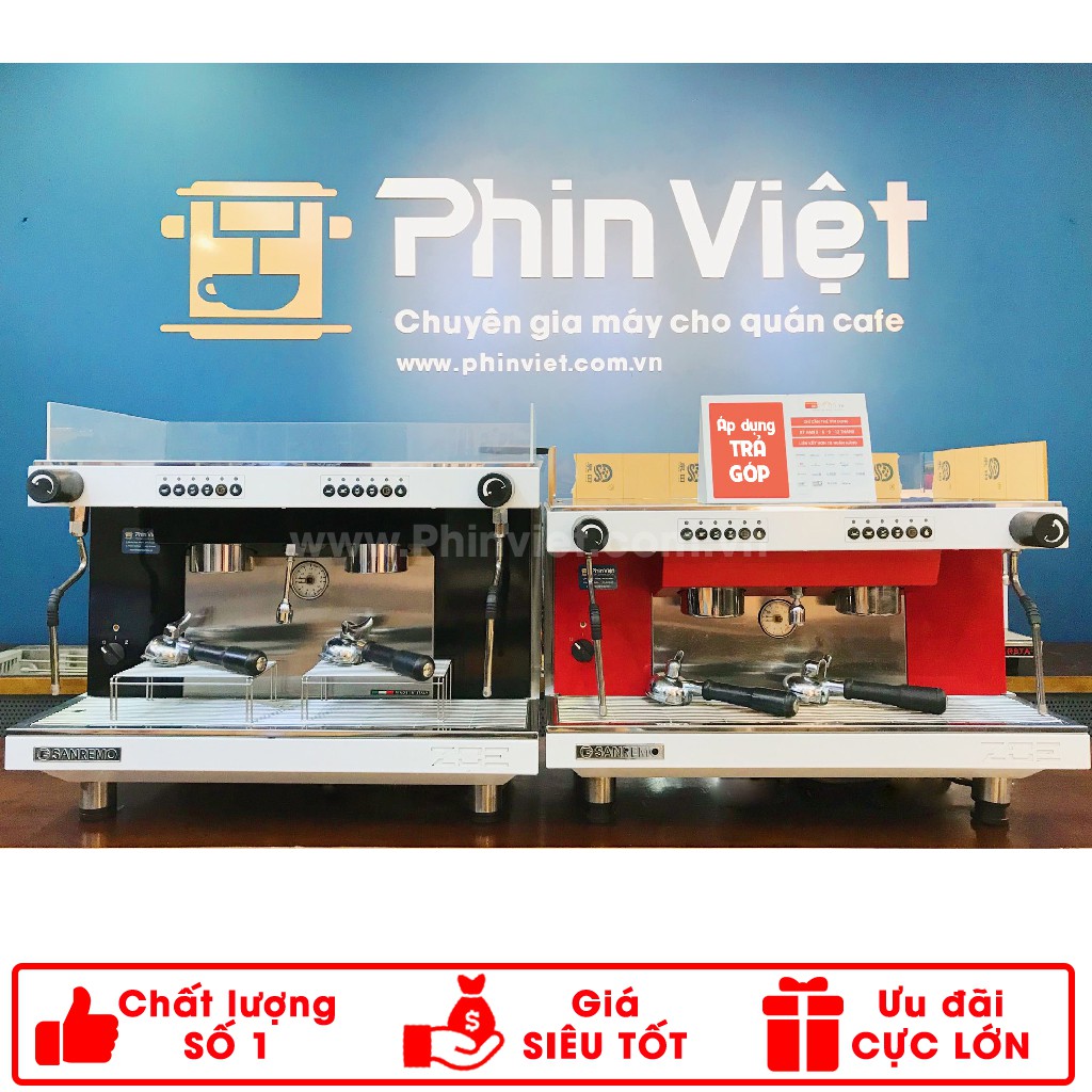 Máy pha cà phê Sanremo ZOE 2GR Automatic –  Mua máy pha tặng máy xay cafe + bộ dụng cụ pha máy