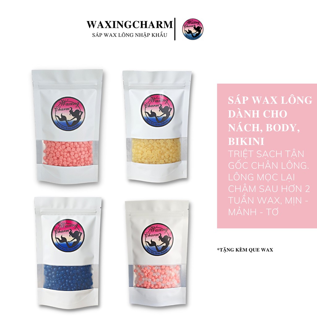 Combo 100gr Sáp Wax Lông Nóng Hard Wax Beans Dành Cho Nách, Body, Bikini và Mỡ Trăn Giúp Tẩy Lông Triệt Lông