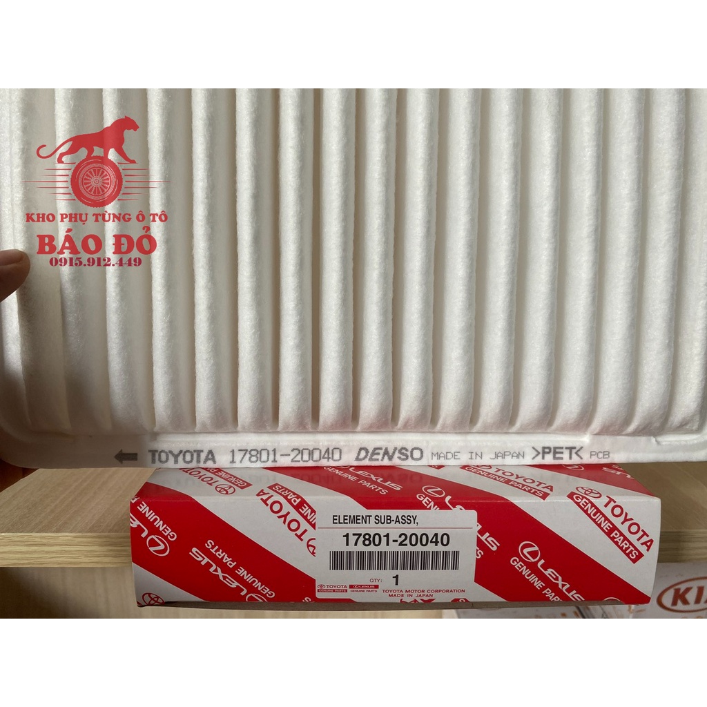 Lọc Gió Động Cơ Chính Hãng Toyota Sienna 3.3 3.5 Camry 2.4 3.0 Highlander Solara Mã 17801-20040