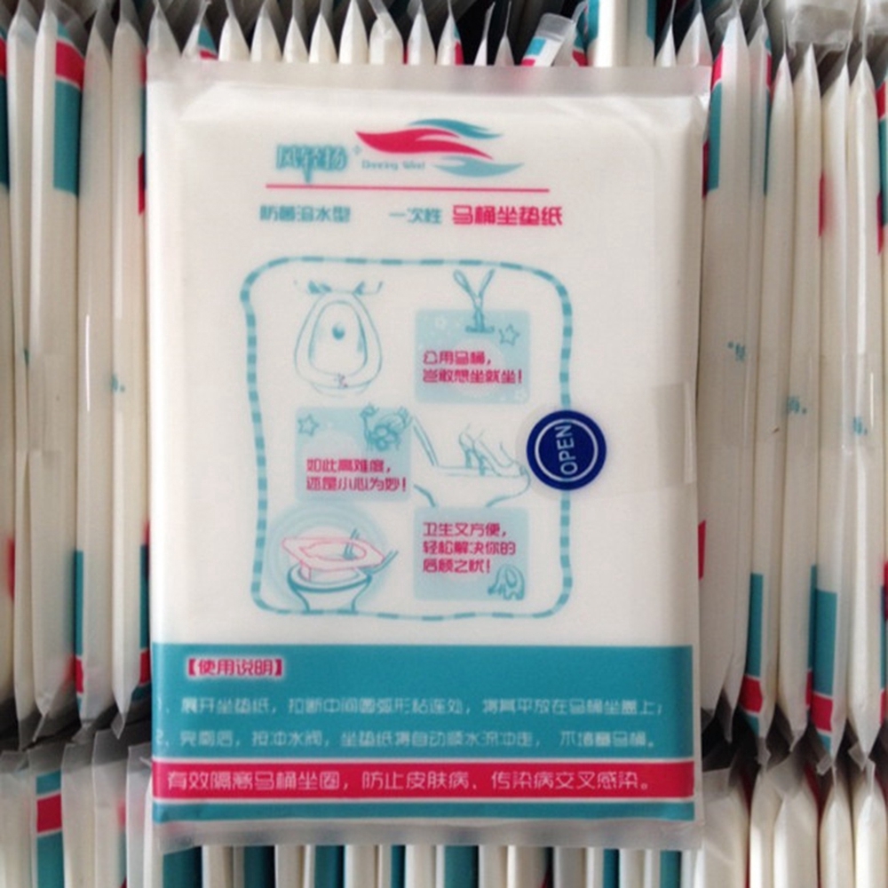 Bộ 10 đệm lót bệ ngồi bồn cầu dùng một lần đảm bảo an toàn vệ sinh