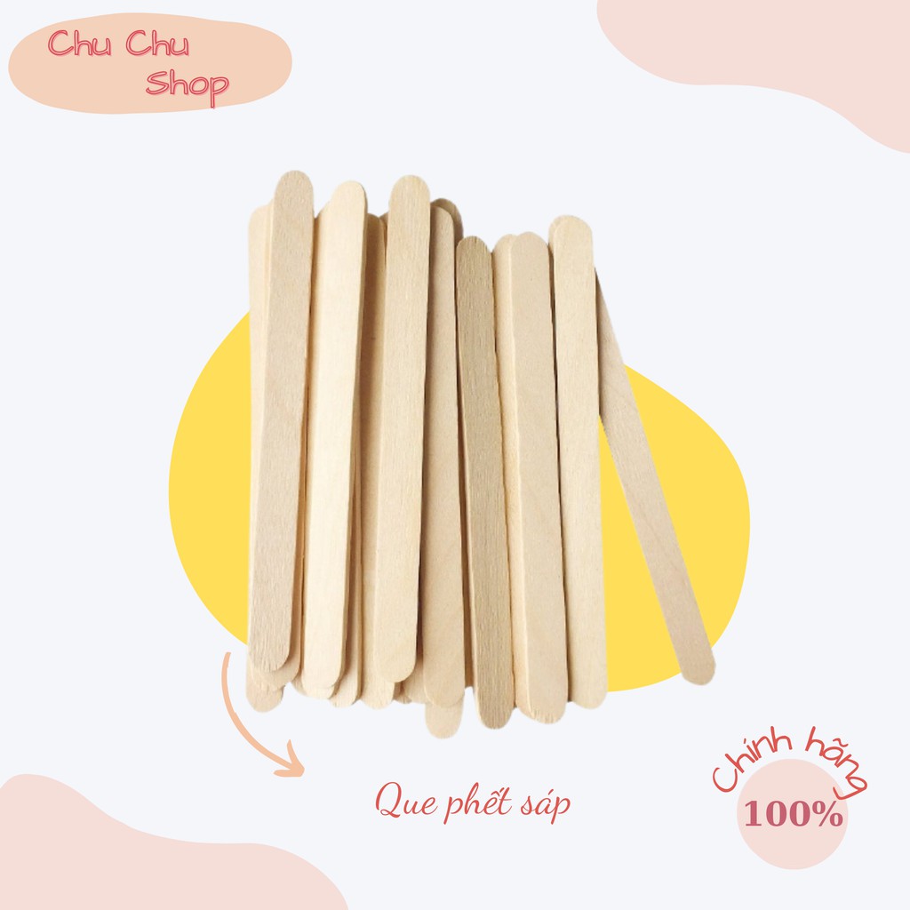 Que gỗ quét sáp wax, tẩy lông