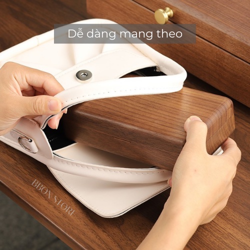 Hộp đựng trang sức, nữ trang chất liệu gỗ lót nhung cao cấp Bbox