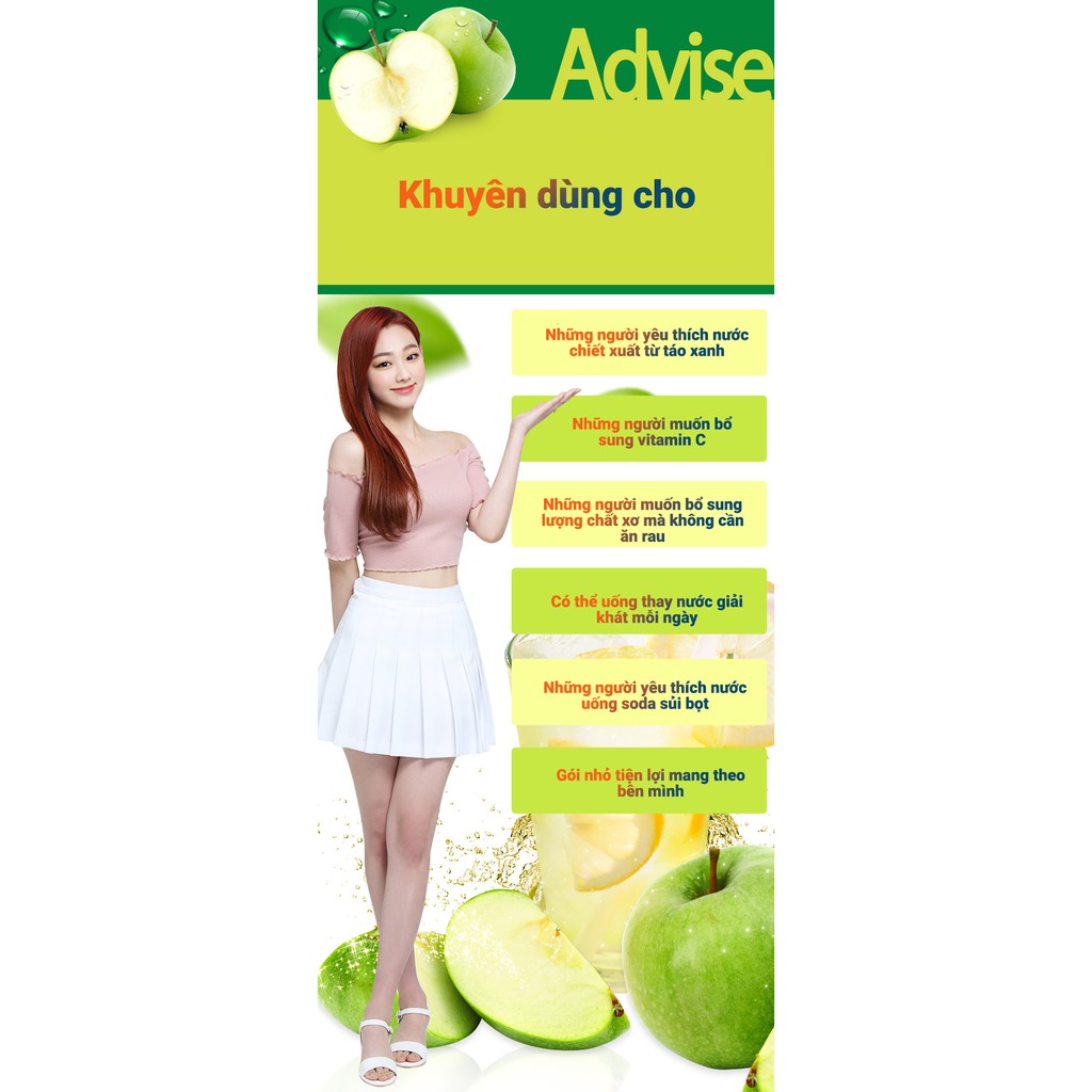 Bột Hỗ Trợ Tăng Cường Vitamin Cho Cơ Thể Vị Táo NATURE DREAM SPARKLING DAILY TOK