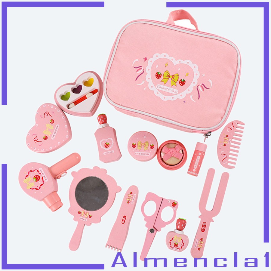 Bộ Đồ Chơi Trang Điểm 12 Món Bằng Gỗ Almencla1 Cho Bé Gái