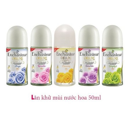 Lăn khử mùi hương nước hoa  tươi Enchanteur 50ml ( nước trong)