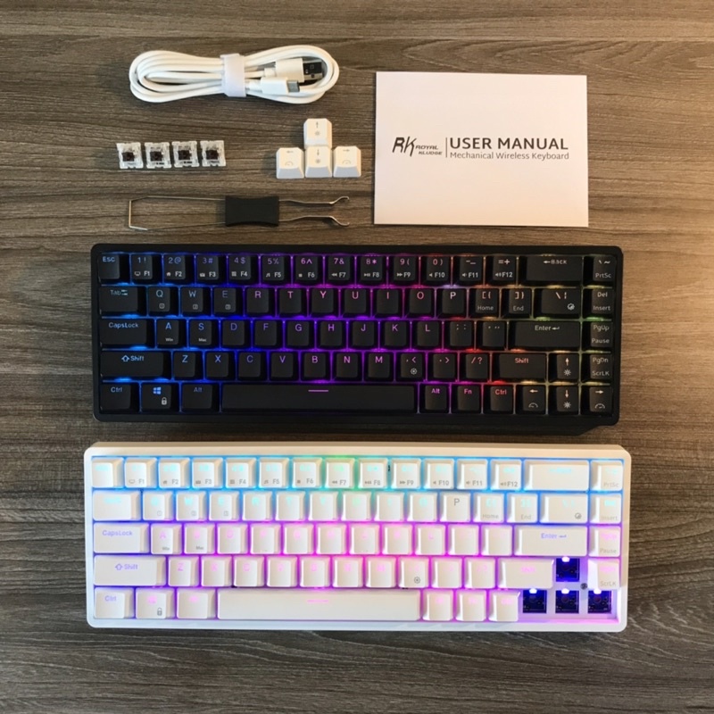 RK G68 RGB NEW HOTSWAP - Bàn phím cơ không dây Royal Kludge RK G68 Bluetooth 5.0 và Wireless 2.4G -  CHÍNH HÃNG