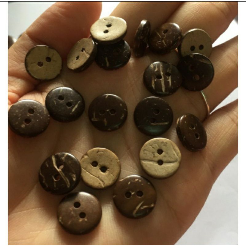 10-50 nút gỗ dừa size 12.5/15/18mm