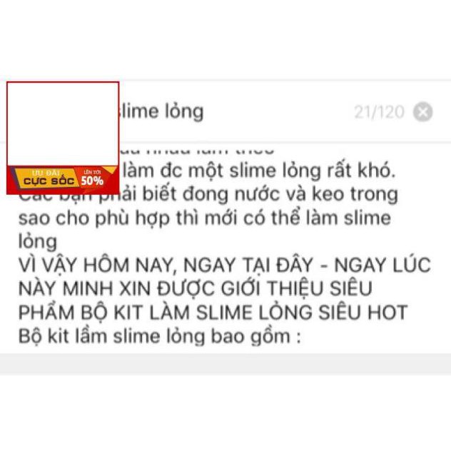 ( Cos video) Bộ kit làm slime lòng siêu hot