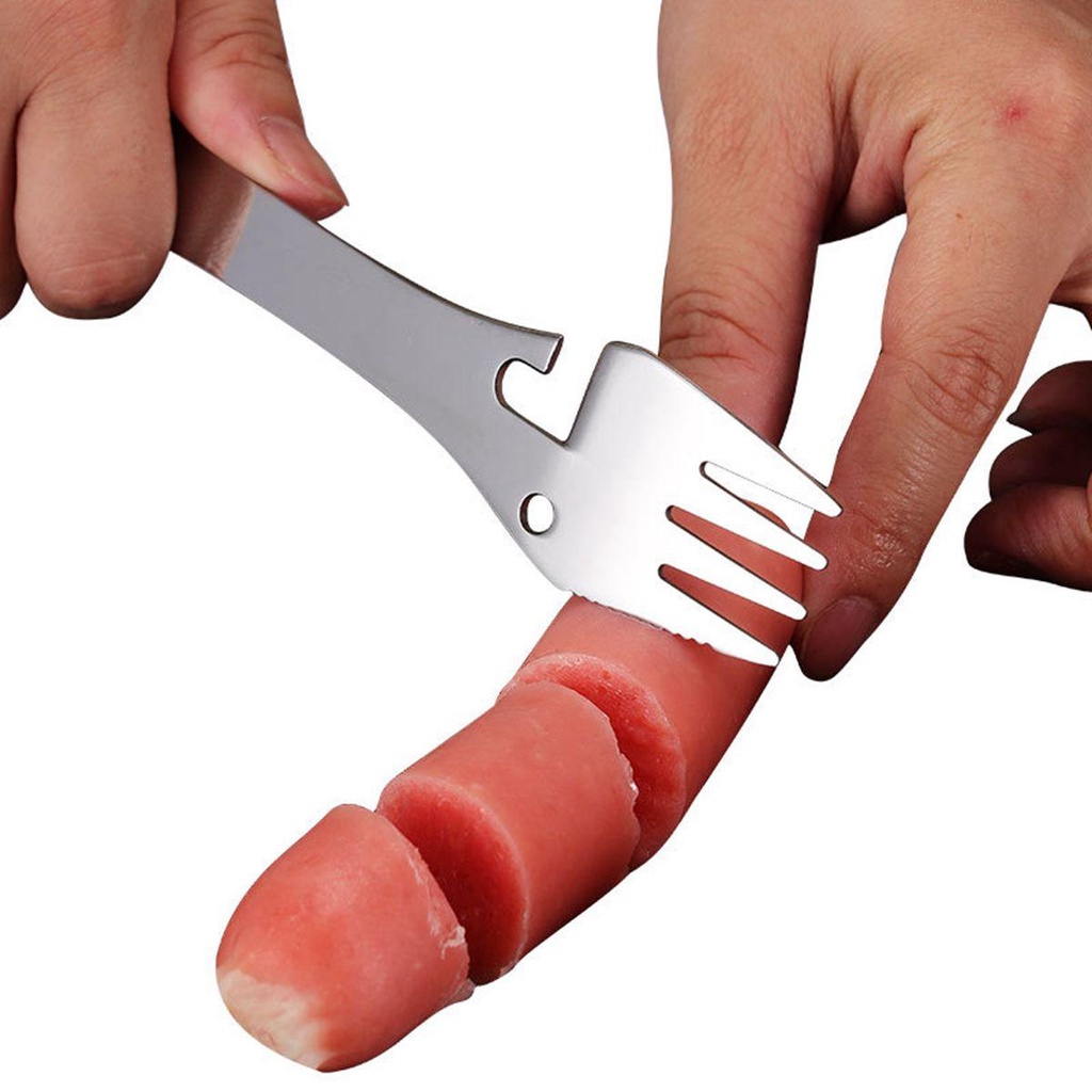 Dụng Cụ Mở Nắp Lon Bằng Thép Không Gỉ Tiện Lợi Du Lịch