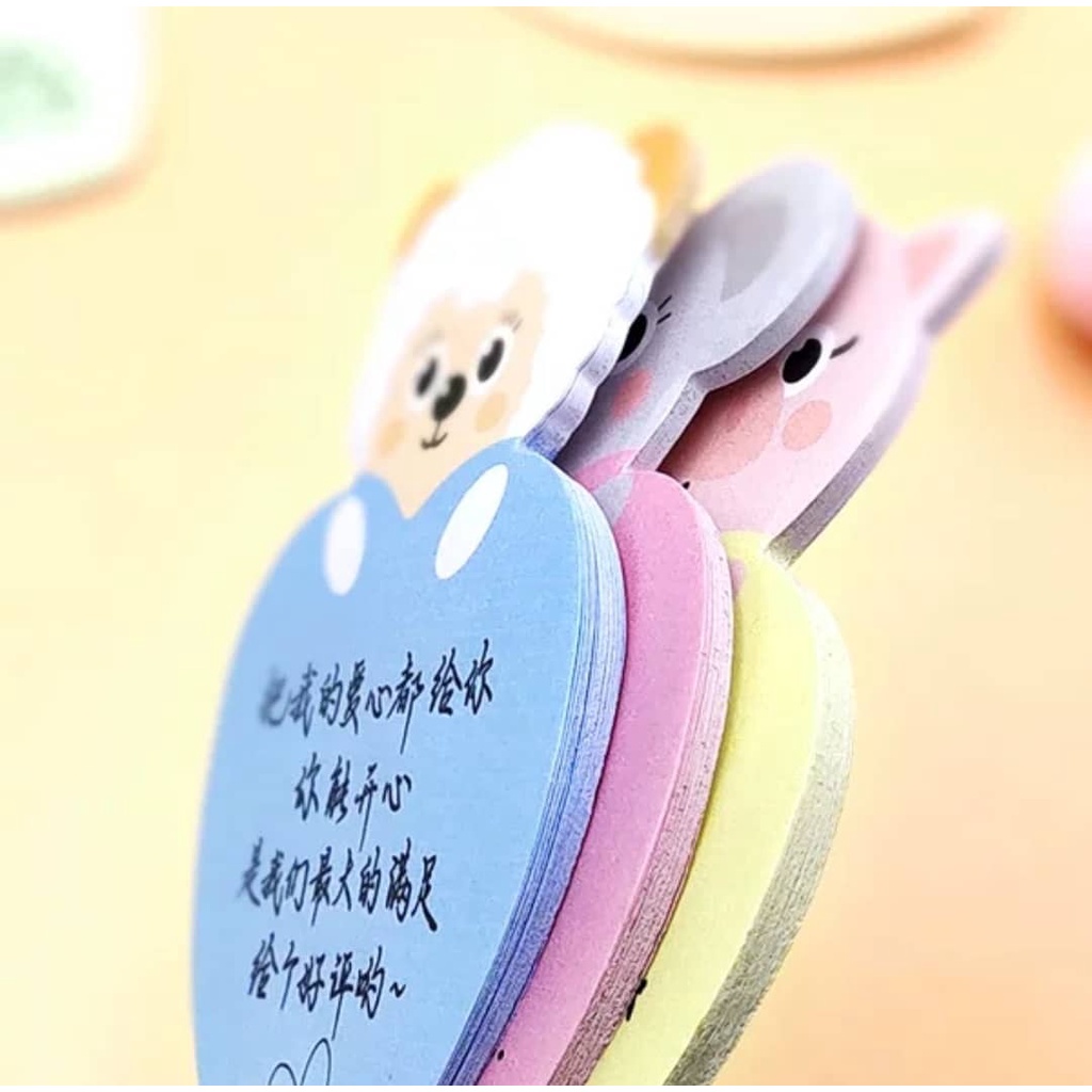 Giấy nhớ hình con vật dễ thương