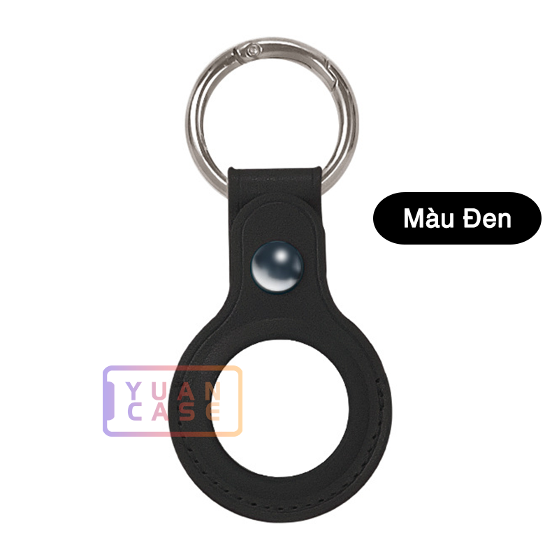 Bao da móc khóa cho Airtag, khoét 2 mặt