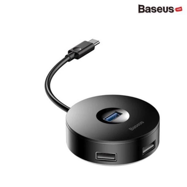 Bộ HUB chuyển đổi Type C sang USB 3.0 Baseus Round Box HUB (4 Port USB, Support Hard Disk)