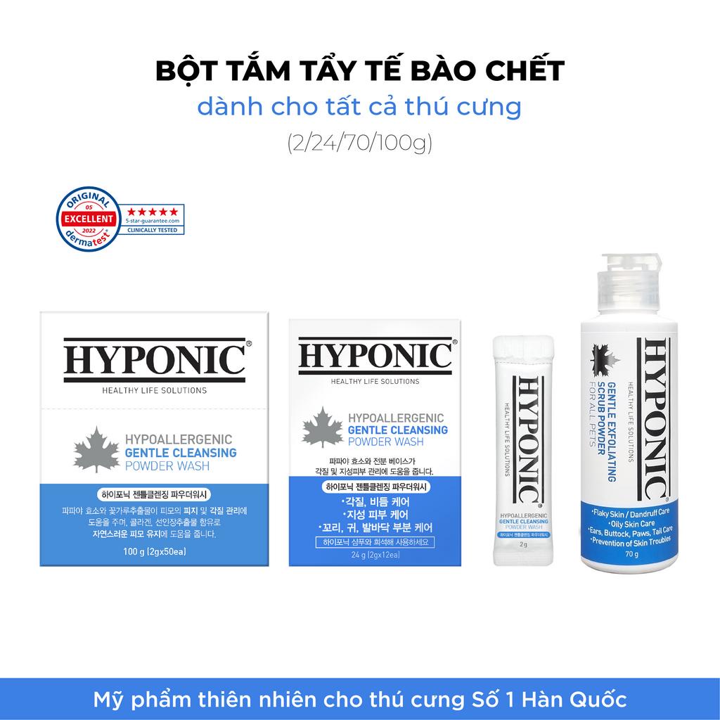 Bột tắm tẩy tế bào chết dịu nhẹ HYPONIC dành cho tất cả thú cưng - 2g