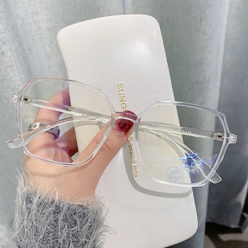 Mắt Kính Gọng Lớn Chống Ánh Sáng Xanh Phong Cách Hàn Quốc Cho Học Sinh 0°-600°