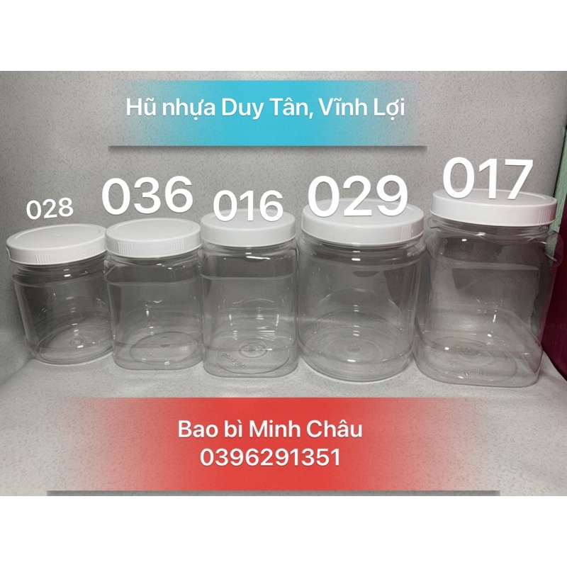 HŨ NHỰA DUY TÂN, VĨNH LỢI NẮP TRẮNG ĐỰNG  THỰC PHẨM